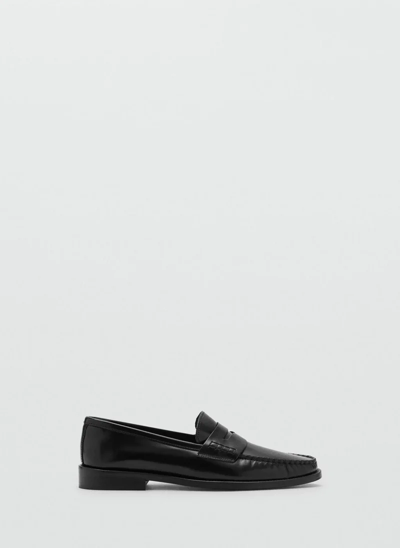 مانجو Gathered leather moccasin