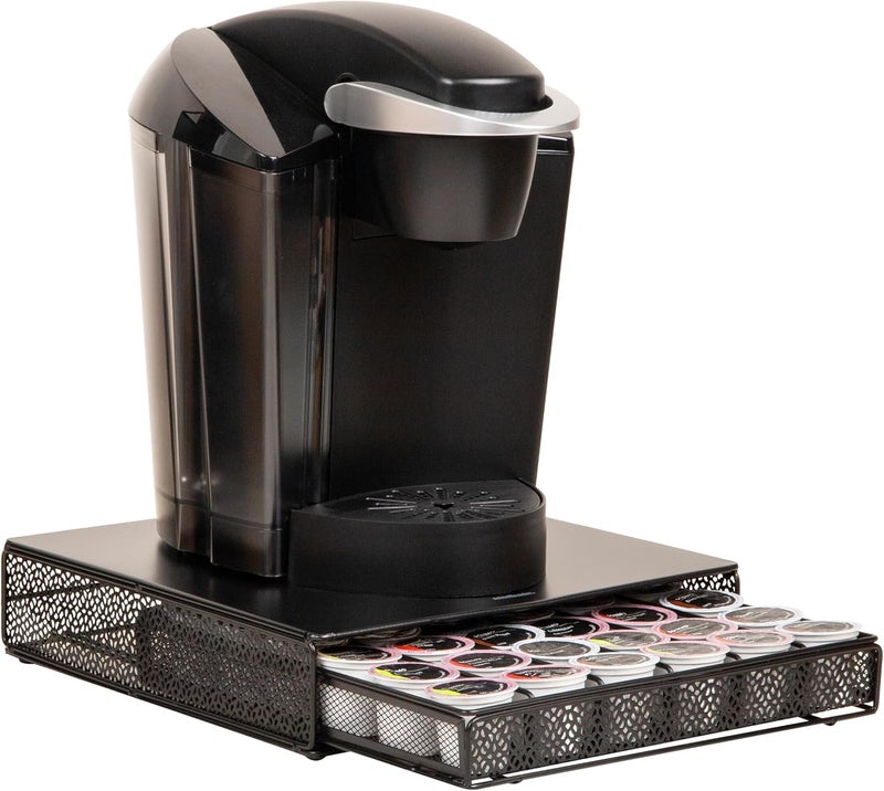 Mind Reader Mtray-Blk K-Cup Coffee Pod Storage Organizer Drawer - Metal Mesh, Black, 36 Capacity - Image 1