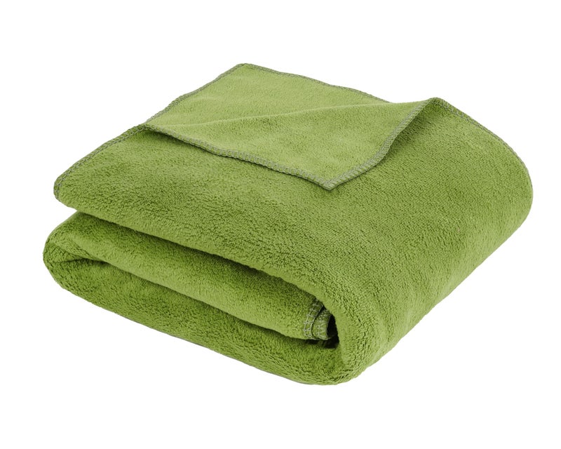 Fezora® Microfiber Weft Knitting Towels for Bath | Towels for Bath Large Size Bath Towel - Soft & Absorbent | 400 GSM | 1 Piece Bath Towel for Men/Women | 70 cms x 140 cms (Pista) - Image 1