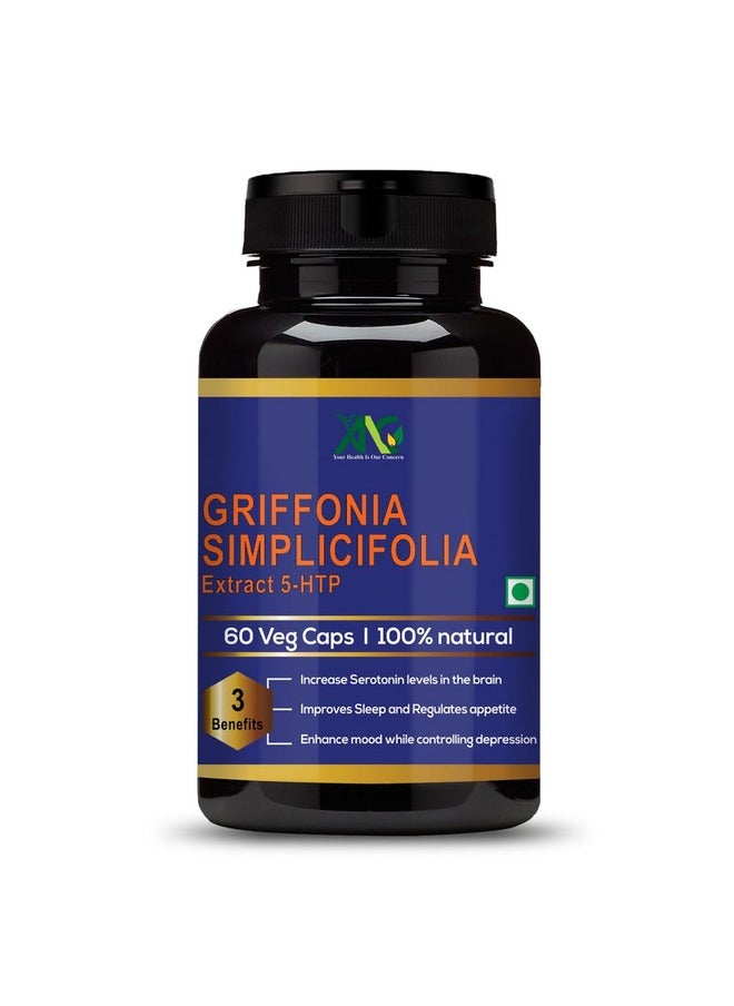 ANC 100% Natural Griffonia Simplicifolia Extract 5-Htp - 60 Veg Capsules  - Image 1