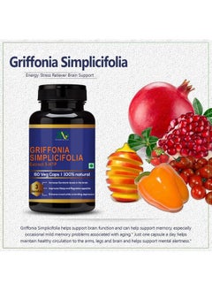 ANC 100% Natural Griffonia Simplicifolia Extract 5-Htp - 60 Veg Capsules  - Image 3
