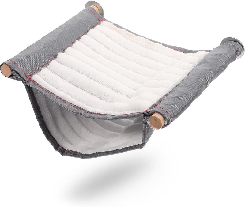 Large White Pet Cage Hammock Hanging Warm Breathable Hamster Bed with Detachable Washable Cover Suitable for Small Animals and Parrots - Image 1