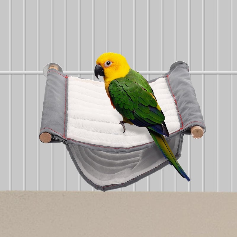 Large White Pet Cage Hammock Hanging Warm Breathable Hamster Bed with Detachable Washable Cover Suitable for Small Animals and Parrots - Image 5