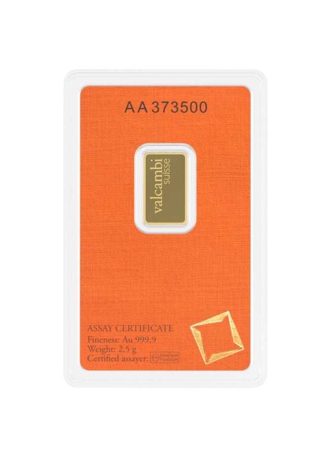 Valcambi Suisse Fine Gold Bar, 2.5g, 999.9 Purity - Image 3