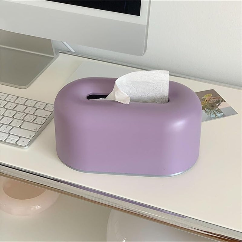 Blue Tissue Box Holder Organizer For Kitchen Bedroom Living Room Office Storage - Image 4