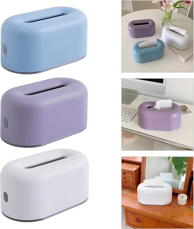 Blue Tissue Box Holder Organizer For Kitchen Bedroom Living Room Office Storage - Image 3