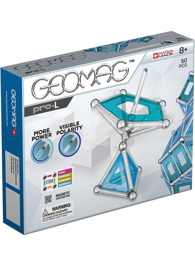 Geomag 022 Pro-L Panel Kit, 50 Piece Magnetic Construction Set - Image 3