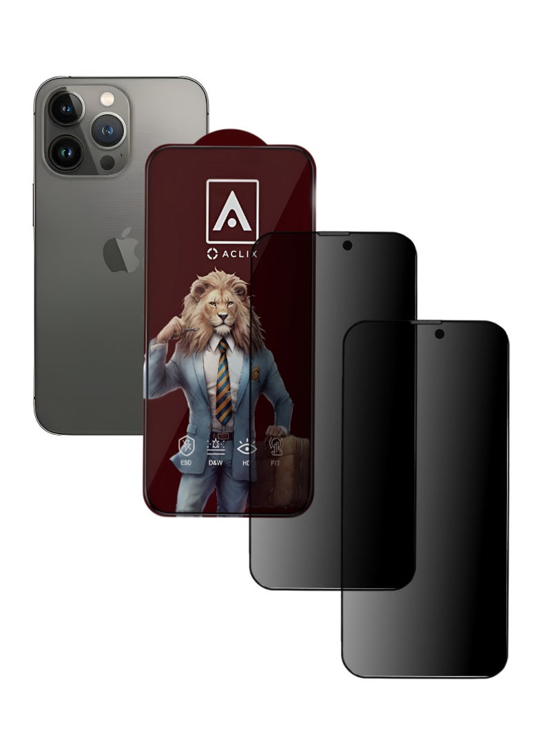 ACLIX 2 Pieces Antistatic ESD Dustproof Premium Quality High Definition Tempered Glass Screen Protector Designed For  iPhone 13 Pro Max - Image 1