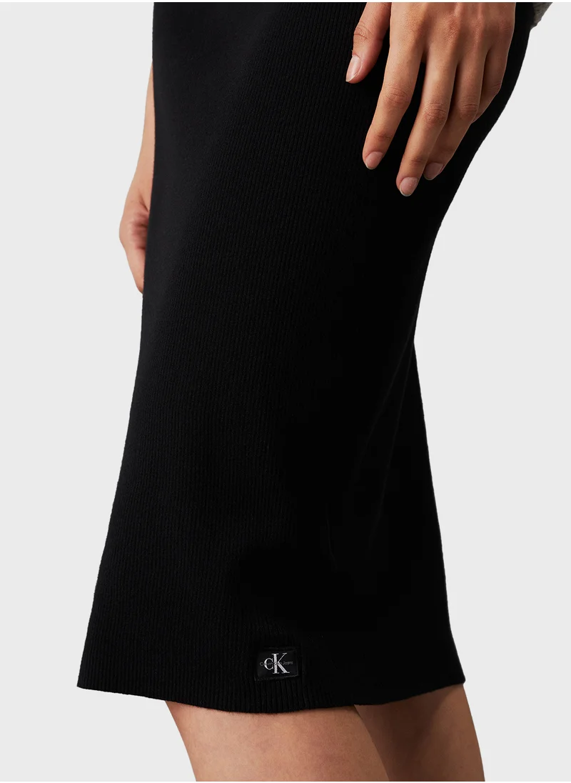 Calvin Klein Jeans Woven Label Sweater Skirt