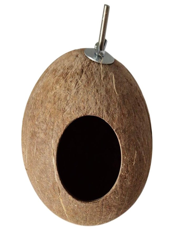 OMEM Hamster House,Bird Coconut House,Coconut Shells can Fixed in Bamboo, Birdcages, Hamster Cages (L) - Image 1