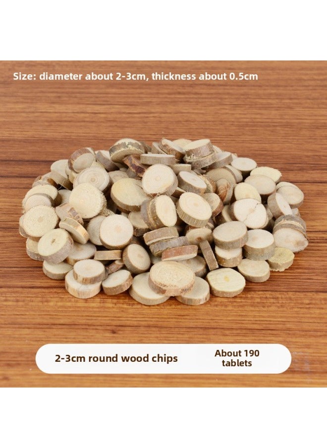 Branch Trunk Decoration Landscape Creative Diy Handmade Model Material Log Small Stick Round Wood Chip Solid Wood Photo Frame-Color:Round Wood Chip Diameter About 2-3cm
