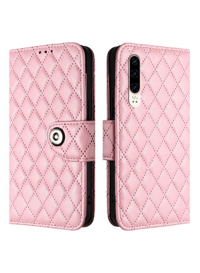 S-TOP Case For Huawei P30 Rhombic Texture Flip Leather Phone Case with Lanyard - Image 2