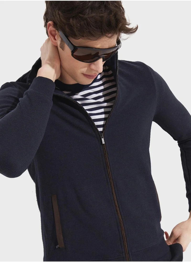JUNE Essentail Half Zipper Sweatshirt