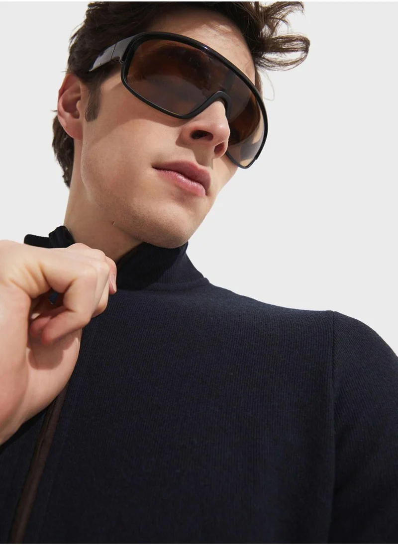 JUNE Essentail Half Zipper Sweatshirt