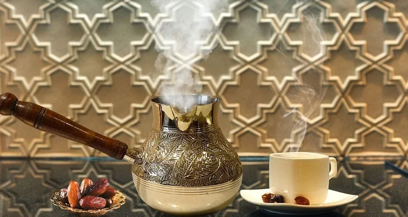 Casa Quesera Turkish coffee pot/Cezve/briki/Brass jazva/coffee warmer/Ramadan gift (GOLD, S-200ml)…