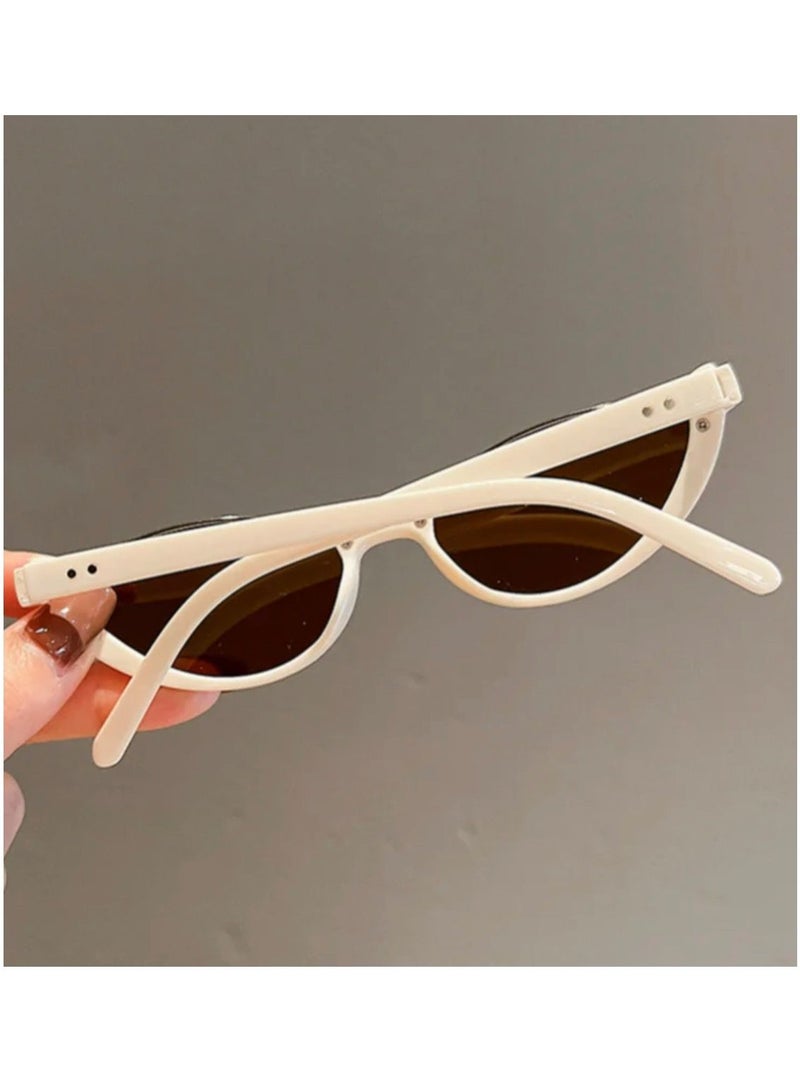 Jewelry 4You Stylish White Cat Eye Sunglasses For Women - Image 2