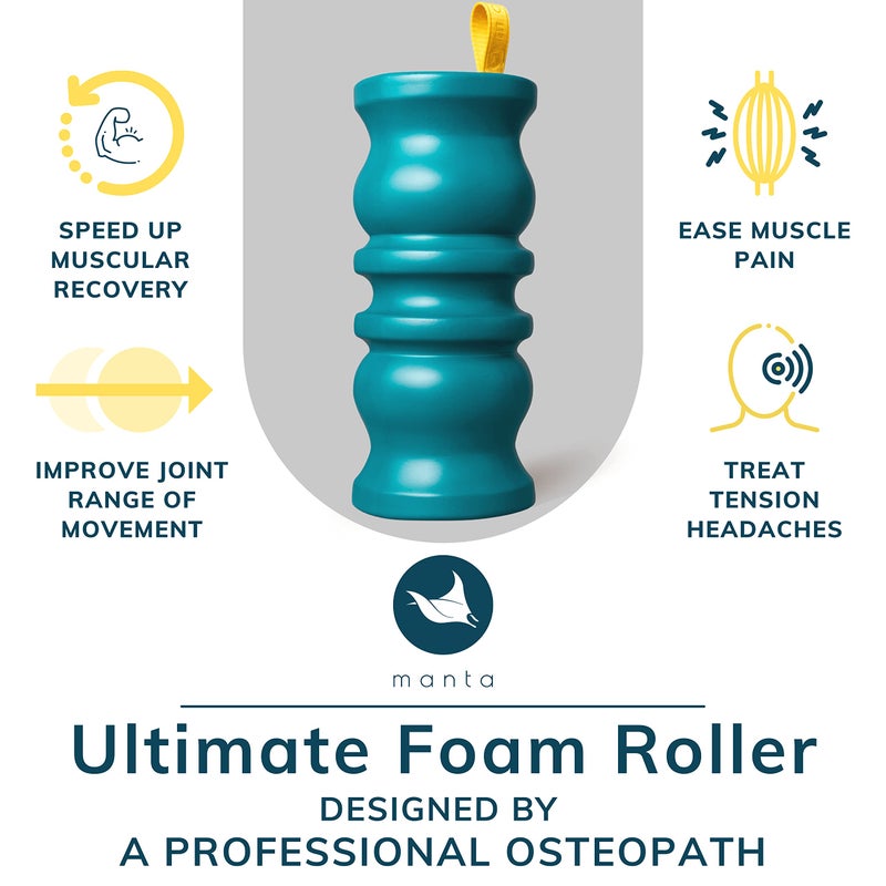 Manta Manta Foam Roller - Firm Massage Roller for Strong deep Tissue Massage - Treat Upper & Lower Back - Improve Spinal Health - Treat Muscle Tension - Reduce Trigger Points - Designed by an Osteopath - Image 2