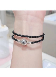 Pandora Violet Jewelry Leather Sterling Silver Bracelet  - Image 3