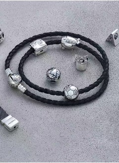 Pandora Violet Jewelry Leather Sterling Silver Bracelet  - Image 4