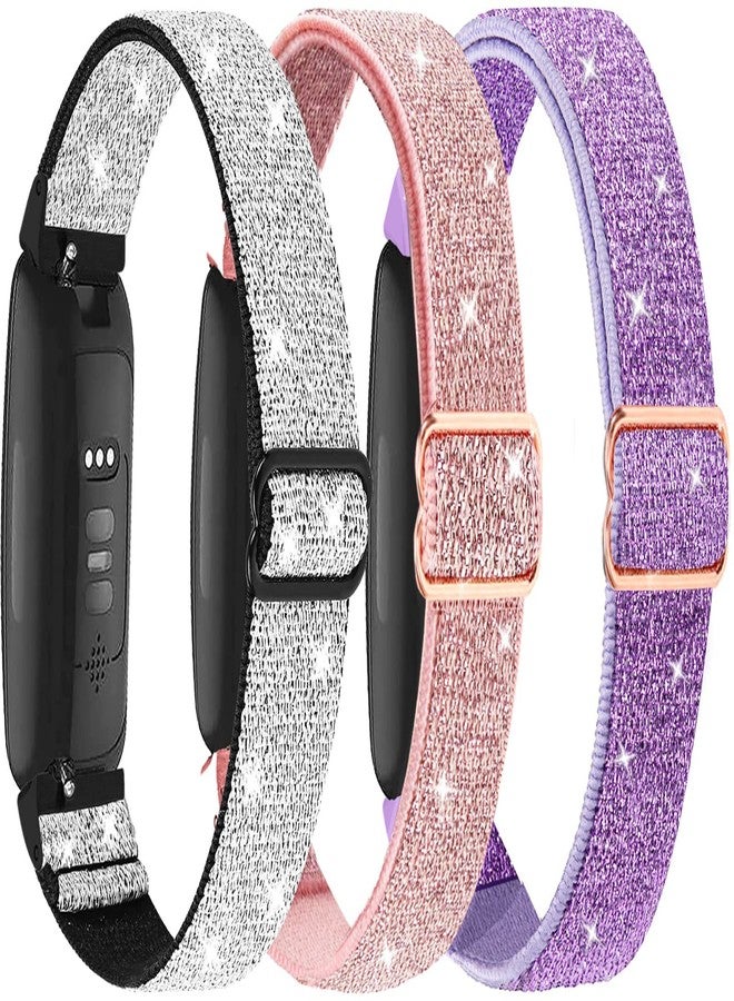 عبوة من 3 أربطة نايلون مرنة متوافقة مع أجهزة Fitbit Inspire 3 / Inspire 2 / Inspire HR / Inspire، أربطة معصم رياضية بديلة قابلة للتعديل مصنوعة من النايلون الناعم والمسامي، مناسبة للرجال والنساء - اللون 302 - Image 1