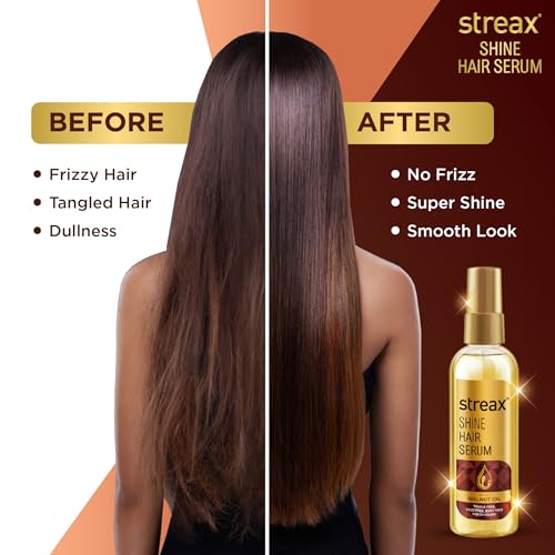 Streax Hair Serum Enriched with Walnut Oil Gives Frizz-free Satin Smooth Hair 90 ML - Image 5