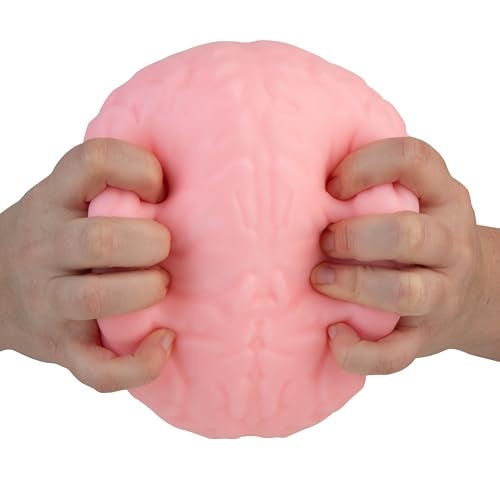 The Orb Factory ORB Easy Sqweezy Jumbo Brainy Squeeze This Big Fun Squishy Slow Rising Extra Soft Giant Brain for Stress Relief Original Sensory Fidget Novelty Toy and Gift for Kids and Adults - Image 5
