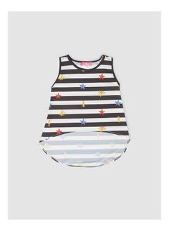 Polka Dot Round Sleeveless T-Shirt