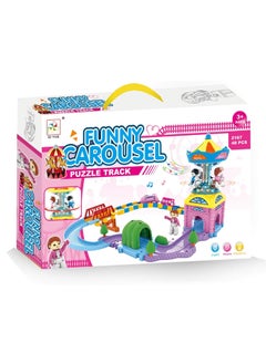 Generic Funny carousel new puzzle Puzzle Track set with light and sound 48 Pieces - No: 2167A  - Image 1
