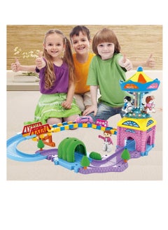 Generic Funny carousel new puzzle Puzzle Track set with light and sound 48 Pieces - No: 2167A  - Image 5
