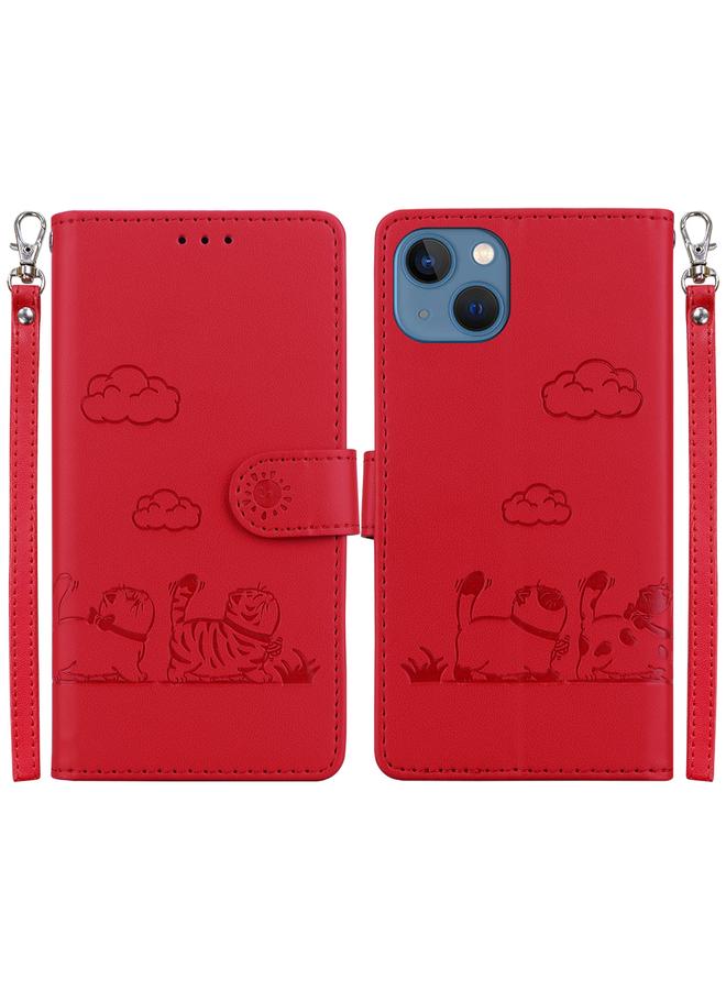 S-TOP Case For iPhone 13 Cute Cats RFID Leather Phone Case - Image 1