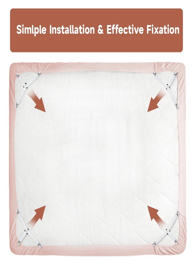 Bozenu Bed Sheet Straps, Upgrade Fitted Bed Sheet Holders for Corners, Non Slip Sheet Clips White 4Pcs - Image 5