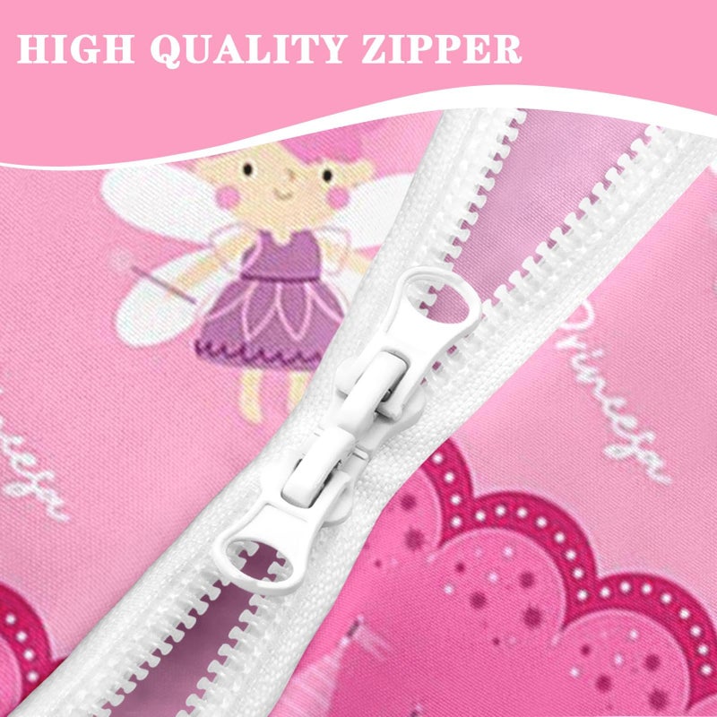 Nesker Twin Zipper Bedding, Magical Princess Zipper Bedding Sets for Girls, 3pcs All in on one, Elf Castle Kids Comforter Set with Fitted Sheet and 2 Pillowcases - Image 3