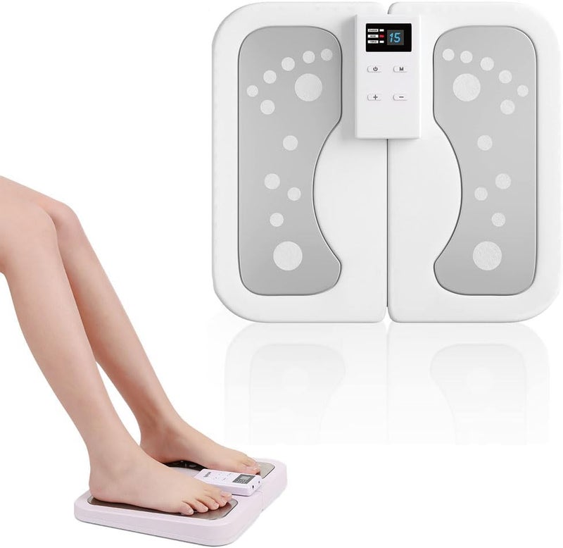 Luckam Foot Stimulator Massager for Improved Circulation, Foldable USB Feet Massager 50 Intensities &10 Modes Muscle Relaxation Foot Fatigue and Soreness Relief, for Home Office - Image 1