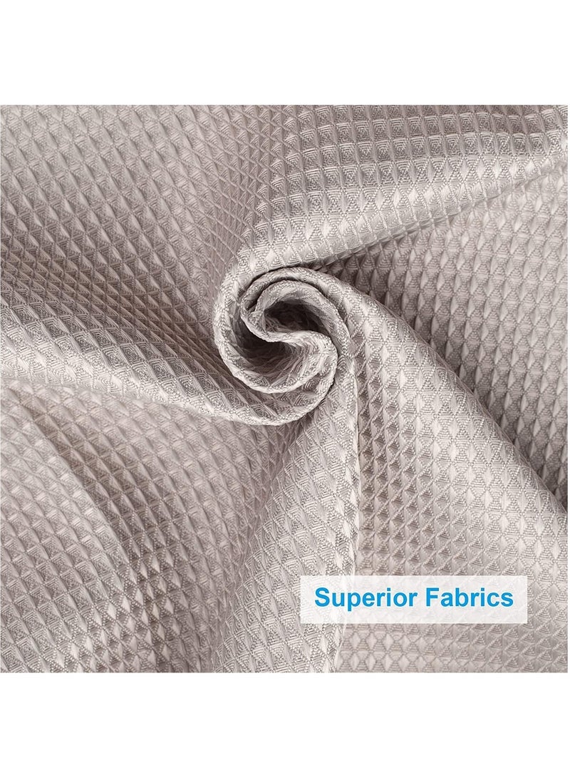 Rubik ستارة دش فاخرة قماش سميك تصميم نسيج الوافل جودة فندق 5 نجوم، مقاومة للماء والعفن بدون رائحة قابلة للغسل مع 12 خطاف للحمام (كاكي، 180 x 200 سم) - Image 5