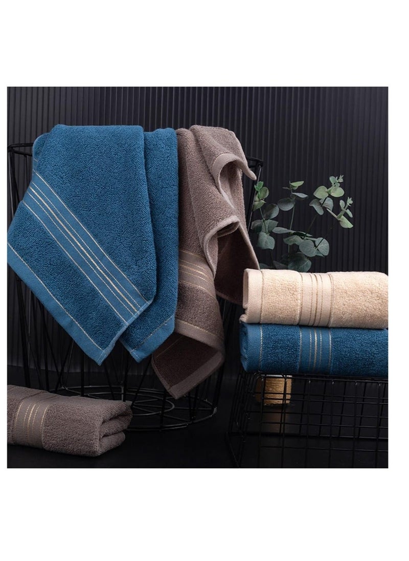 Generic - Hand Towels for Bathroom, 3 Pcs Cotton Face Towels, Super Soft Highly Absorbent Hand Towel Set, for Gym, Shower, Hotel, Spa 33x76 cm - Image 1