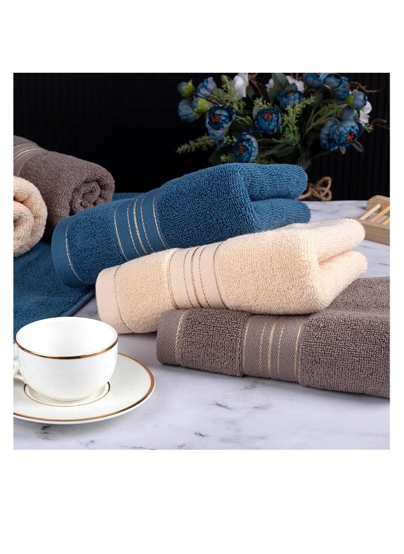 Generic - Hand Towels for Bathroom, 3 Pcs Cotton Face Towels, Super Soft Highly Absorbent Hand Towel Set, for Gym, Shower, Hotel, Spa 33x76 cm - Image 1