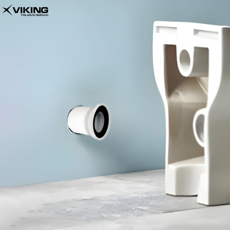 Viking Plastic WC PAN Connector - Straight Design - Dia 110mm - Length 150mm (6”) - (White) Perfect for a variety of toilet setups, watertight connection - Image 4