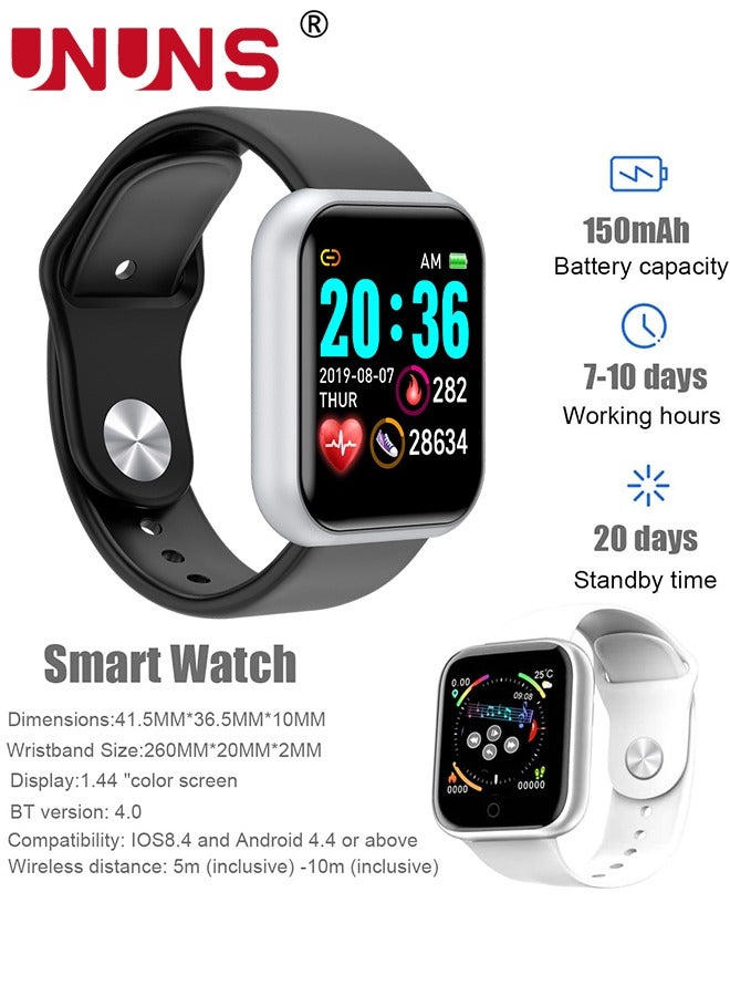 UNUNS Smart Watch,Fitness Watch 1.44'' Touchscreen With Heart Rate Sleep Monitor,Tracker for Health,Running, Waterproof Pedometer Smartwatch Compatible With IOS Android For Women Men  - Image 3