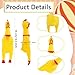 Plukeen 34 Pcs 6 Inch Squeaky Rubber Chickens Screaming Chicken Bulk Yellow Squawking Chicken for Kids Adults Party Prank Novelty Favors Family Game Toys Noise Maker - Image 4