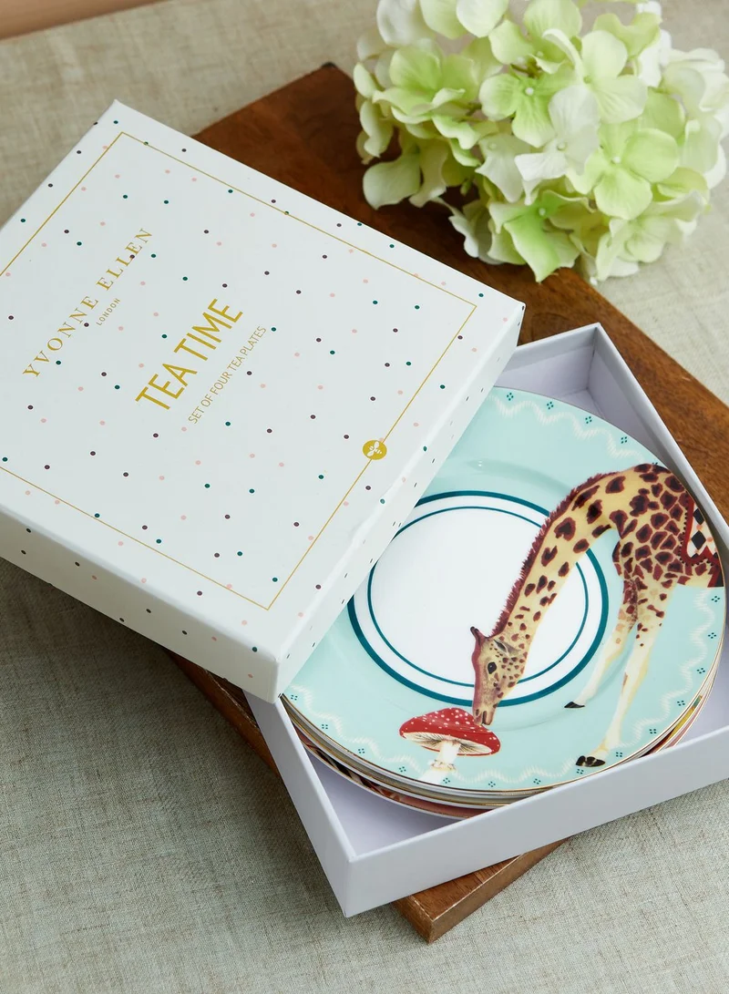 YVONNE ELLEN 4 Pcs Cake Plates Set