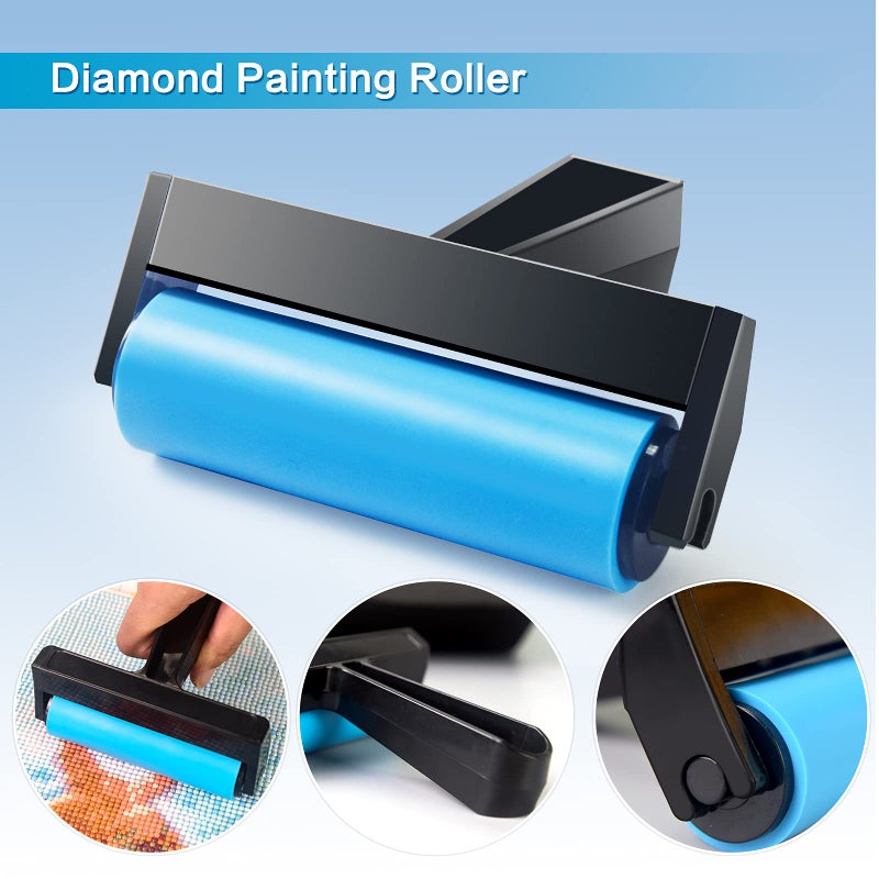 Suptikes Diamond Painting Accessories,Diamond Painting Tools with Cute Blue Roller and Diamond Embroidery Box for DIY Diamond Painting Art - Image 3