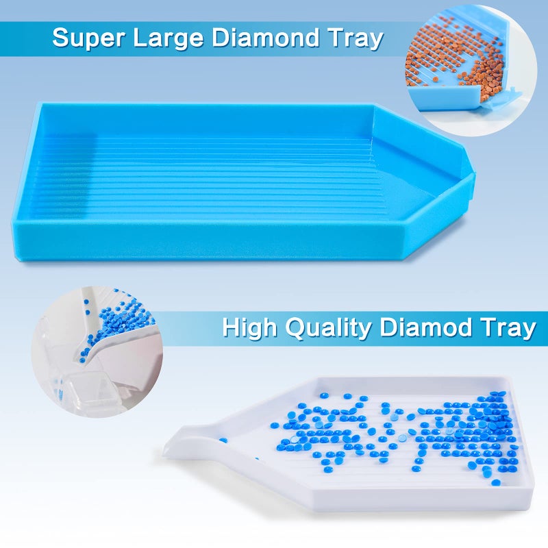 Suptikes Diamond Painting Accessories,Diamond Painting Tools with Cute Blue Roller and Diamond Embroidery Box for DIY Diamond Painting Art - Image 2