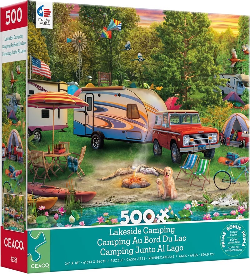 Ceaco Lakeside Camping 500 Piece Jigsaw Puzzle - Image 3