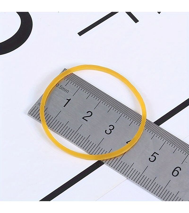 200pcs High Elastic Durable Yellow Rubber Bands Industrial Cowhide Rings - Image 5