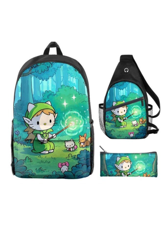 Universal cartoon new three-piece schoolbag - 641  - Image 1