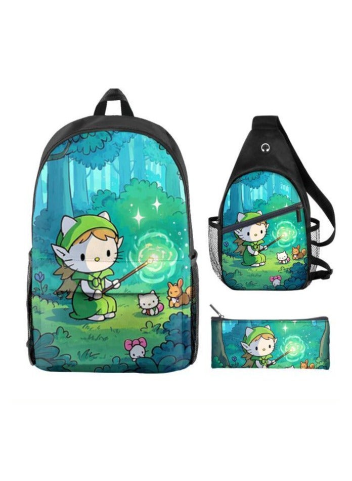 Universal cartoon new three-piece schoolbag - 641  - Image 2