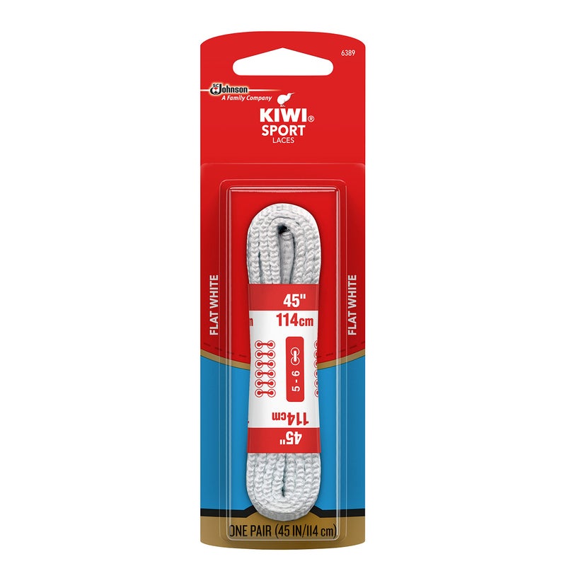 Kiwi Shoe laces 45 in athletic white 1 ct