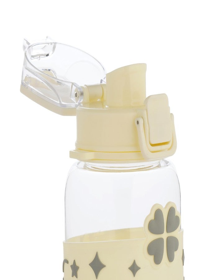 GUCHIGU Baby Drinking Sipper Bottle with Drawstring | BPA-Free Sippy Cup with Silicone Straw for Kids -600ML (Cream, Pack of 1) - Image 4
