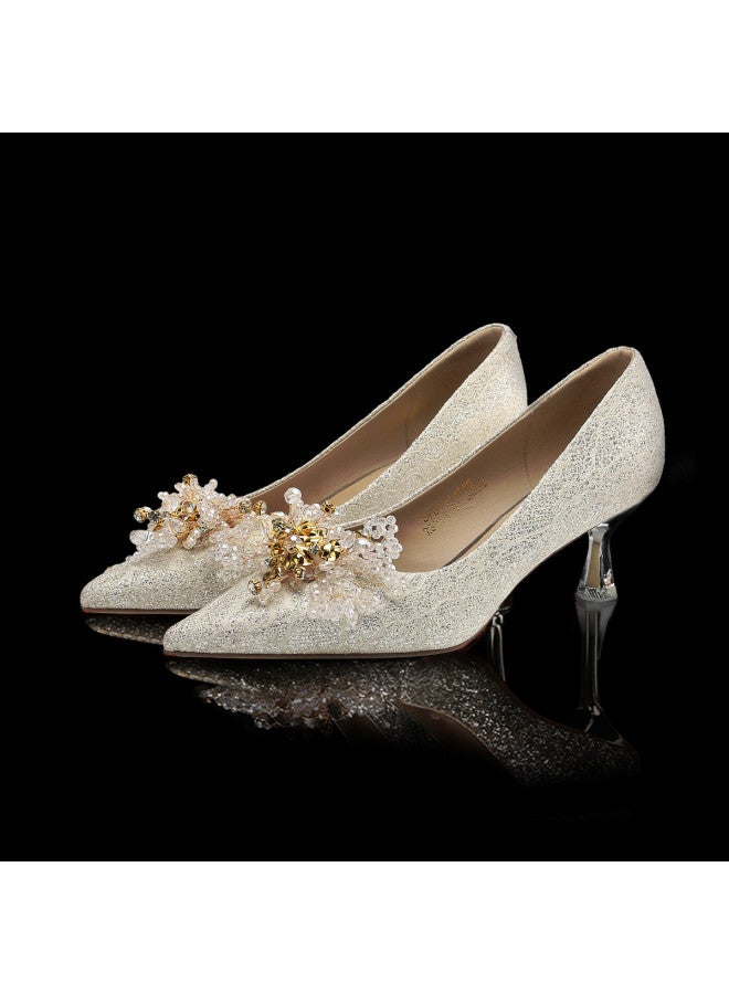 SAFIYA Saturday Women's Shoes 2025 New Collection, Shallow Toe Pointed High Heel Wedding Shoes, Spring And Autumn Elegant High-end Single Shoes - Image 2