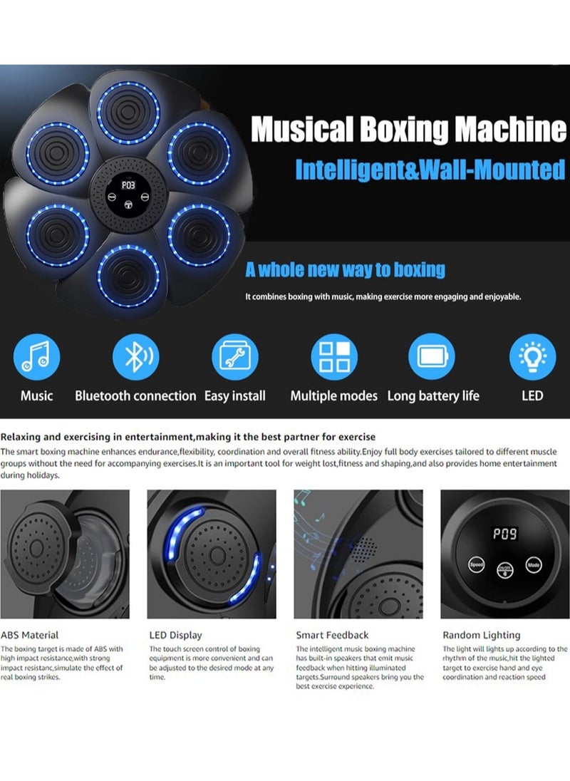 Music Boxing Machine with Boxing Gloves Wall Mounted Smart Bluetooth Music Boxing Trainer for Kids and Adults Electronic Boxing Target Workout Punching Equipment for Home Indoor and Gym - pzsku/Z939823738CA0B2BF002FZ/45/_/1728628030/00ea1d91-f992-4b3b-b03d-fd4fa510bba3